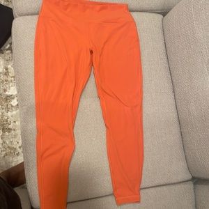 Orange Lululemon leggings size 14
